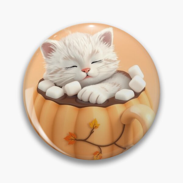Item preview, Autumn Pumpkin Cocoa Cat – Cute Cozy Fall Kitty Illustration designed and sold by ArmaanArts.