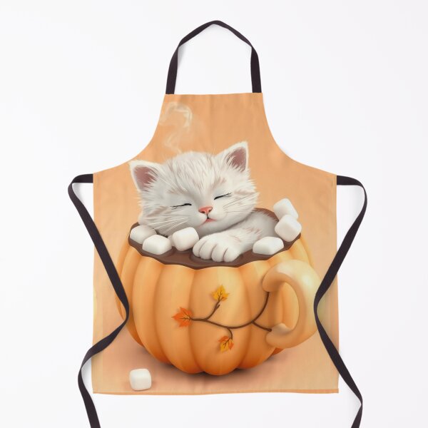 Item preview, Autumn Pumpkin Cocoa Cat – Cute Cozy Fall Kitty Illustration designed and sold by ArmaanArts.