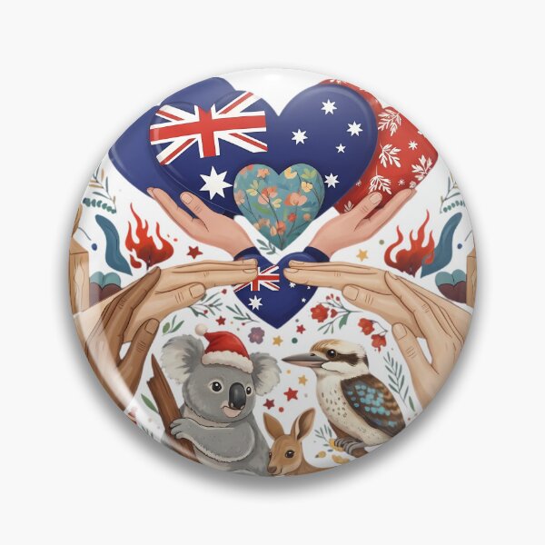 Item preview, Bushfire Relief Christmas Hearts Australian Community Family Matching Support Holiday Squad Set designed and sold by GiftsForge.