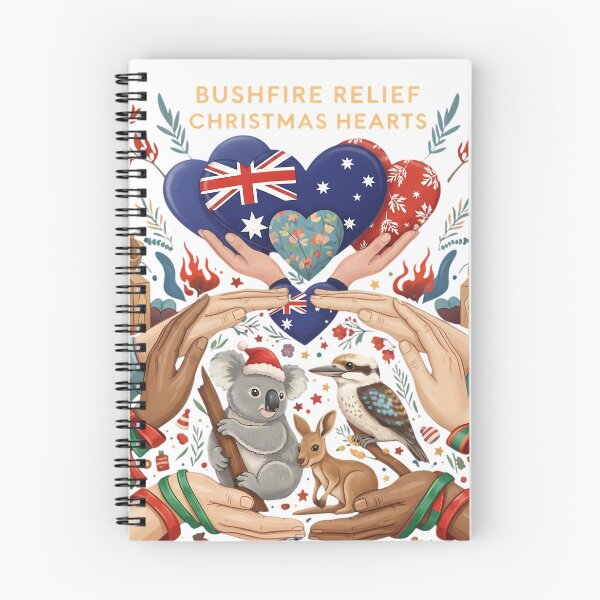 Item preview, Bushfire Relief Christmas Hearts Australian Community Family Matching Support Holiday Squad Set designed and sold by GiftsForge.