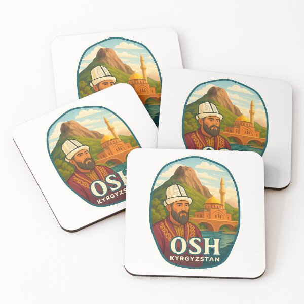 Item preview,  Suleiman-Too and Mosque Scene – Osh, Kyrgyzstan designed and sold by Places On Earth.