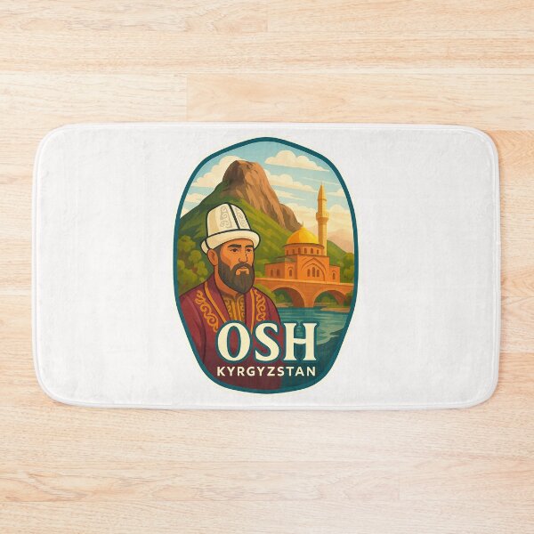 Item preview, Suleiman-Too and Mosque Scene – Osh, Kyrgyzstan designed and sold by Places On Earth.