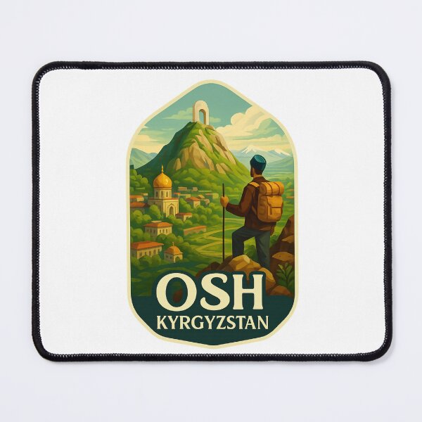 Item preview, Suleiman-Too Mountain and Valley View – Osh, Kyrgyzstan designed and sold by Places On Earth.