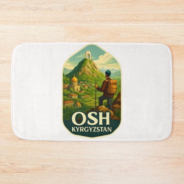 Item preview, Suleiman-Too Mountain and Valley View – Osh, Kyrgyzstan designed and sold by Places On Earth.