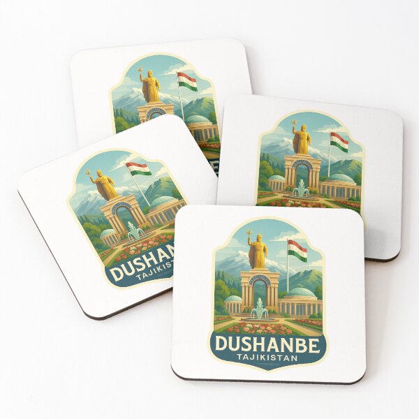 Item preview, Ismail Samani Monument and National Flag – Dushanbe, Tajikistan designed and sold by Places On Earth.