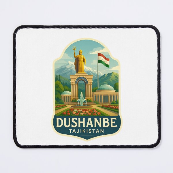 Item preview, Ismail Samani Monument and National Flag – Dushanbe, Tajikistan designed and sold by Places On Earth.