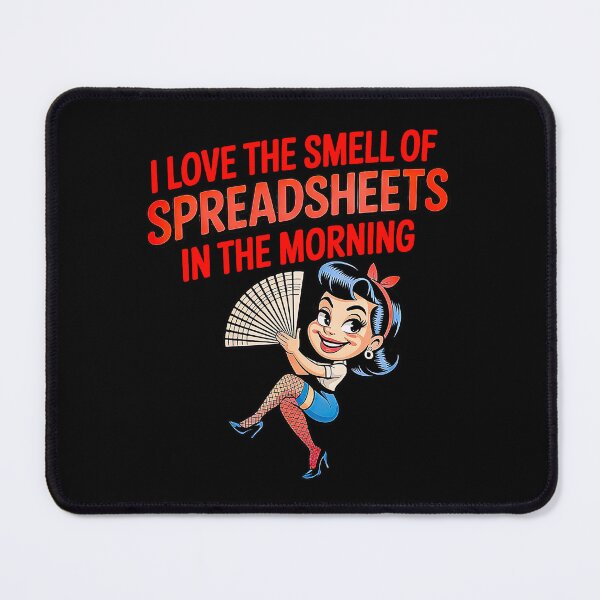 Item preview, Retro Spreadsheet Pinup Morning Office Humor Design designed and sold by Amanda's Factory.