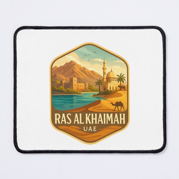 Item preview, Mosque and Mountainscape of Ras Al Khaimah, UAE designed and sold by Places On Earth.