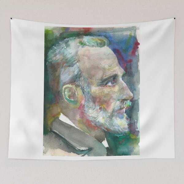 Item preview, PIERRE CURIE - watercolor portrait designed and sold by lautir.