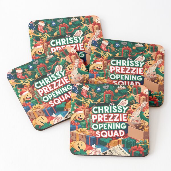 Item preview, Chrissy Prezzie Opening Squad Australian Slang Christmas Family Matching Gift Holiday Set designed and sold by GiftsForge.