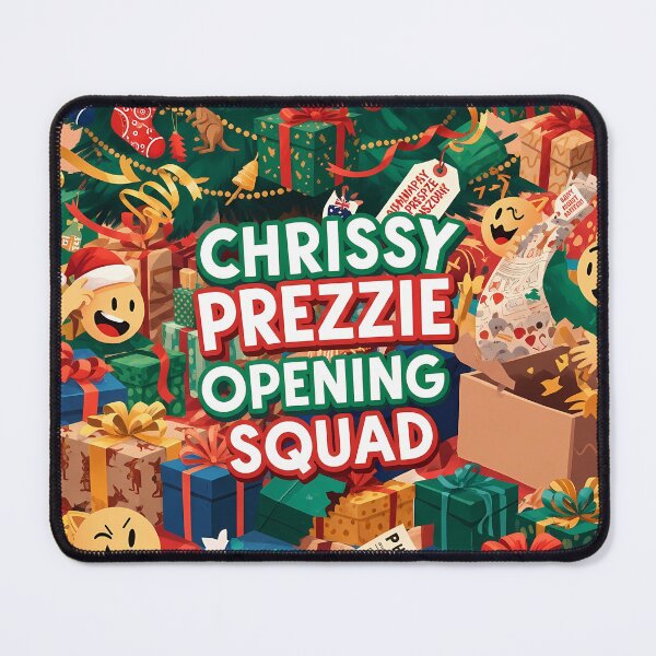 Item preview, Chrissy Prezzie Opening Squad Australian Slang Christmas Family Matching Gift Holiday Set designed and sold by GiftsForge.