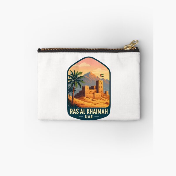 Item preview,  Dhayah Fort and UAE Flag – Ras Al Khaimah Heritage Scene designed and sold by Places On Earth.
