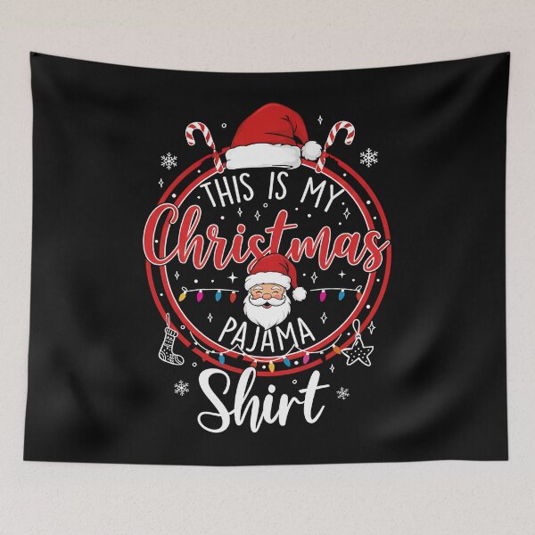 Item preview, This Is My Christmas Pajama Shirt Funny Xmas PJs Santa Hat designed and sold by KristenosNehk.