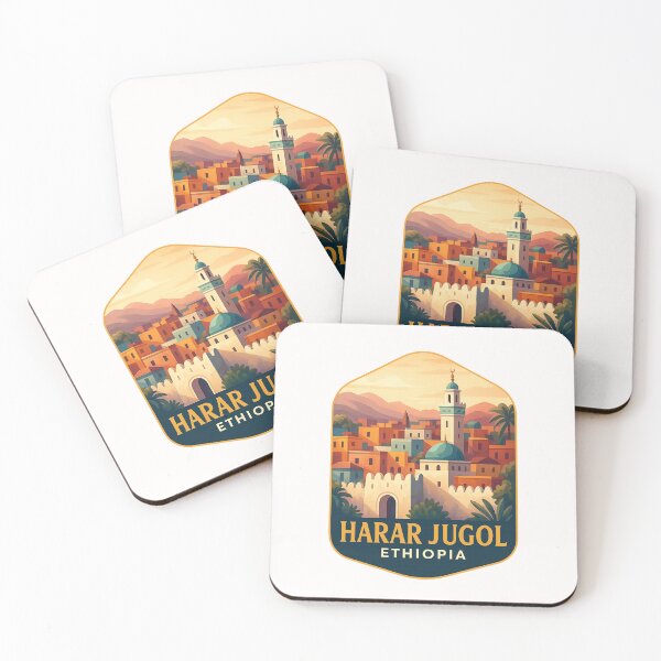 Item preview, Colorful Skyline of Harar Jugol with Minaret – Ethiopia designed and sold by Places On Earth.
