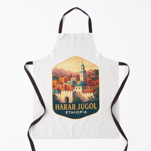 Item preview, Colorful Skyline of Harar Jugol with Minaret – Ethiopia designed and sold by Places On Earth.
