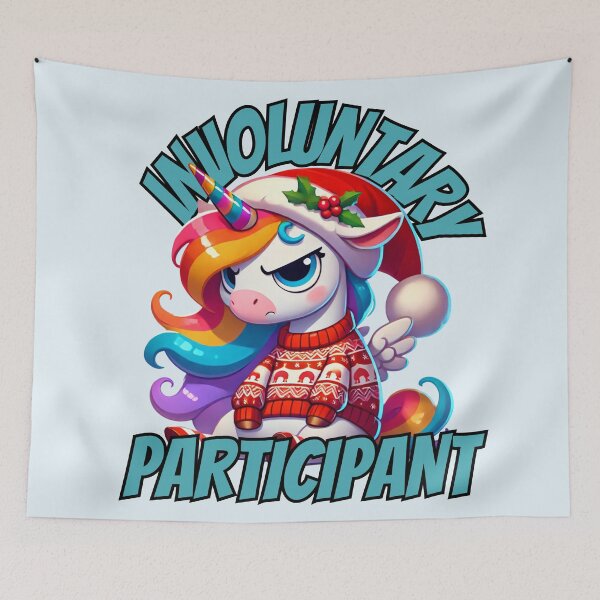 Item preview, Grumpy Christmas Unicorn – Involuntary Participant Funny Holiday Design designed and sold by Design Delinquent.
