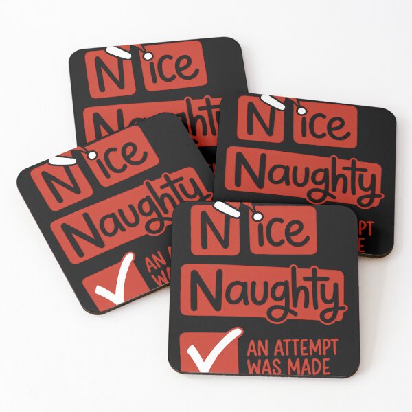 Item preview, Nice Naughty An Attempt Was Made Funny Christmas Santa Claus designed and sold by KristenosNehk.