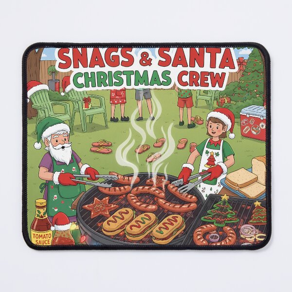 Item preview, Snags And Santa Australian Sausage BBQ Christmas Family Matching Holiday Squad Set designed and sold by GiftsForge.