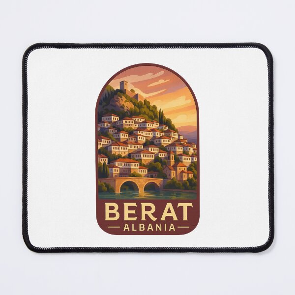 Item preview, Sunset Over the Ottoman Quarter of Berat – Albania designed and sold by Places On Earth.