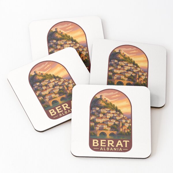 Item preview,  Sunset Over the Ottoman Quarter of Berat – Albania designed and sold by Places On Earth.