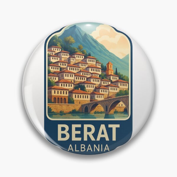 Item preview,  Traditional Architecture of Berat with Mountain Backdrop – Albania designed and sold by Places On Earth.