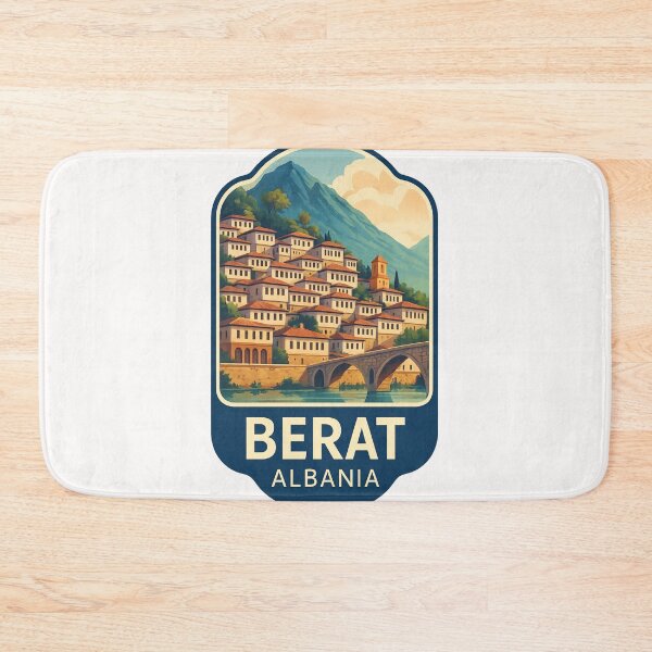 Item preview,  Traditional Architecture of Berat with Mountain Backdrop – Albania designed and sold by Places On Earth.