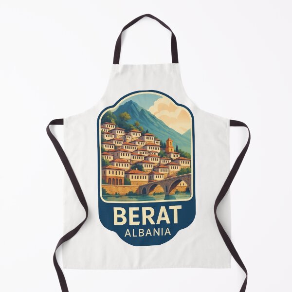 Item preview, Traditional Architecture of Berat with Mountain Backdrop – Albania designed and sold by Places On Earth.