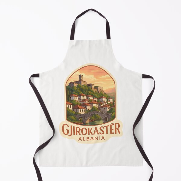 Item preview, Gjirokastër Castle and Stone Bridge – Albania Heritage View designed and sold by Places On Earth.