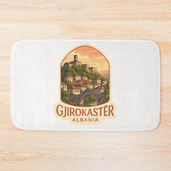 Item preview,  Gjirokastër Castle and Stone Bridge – Albania Heritage View designed and sold by Places On Earth.