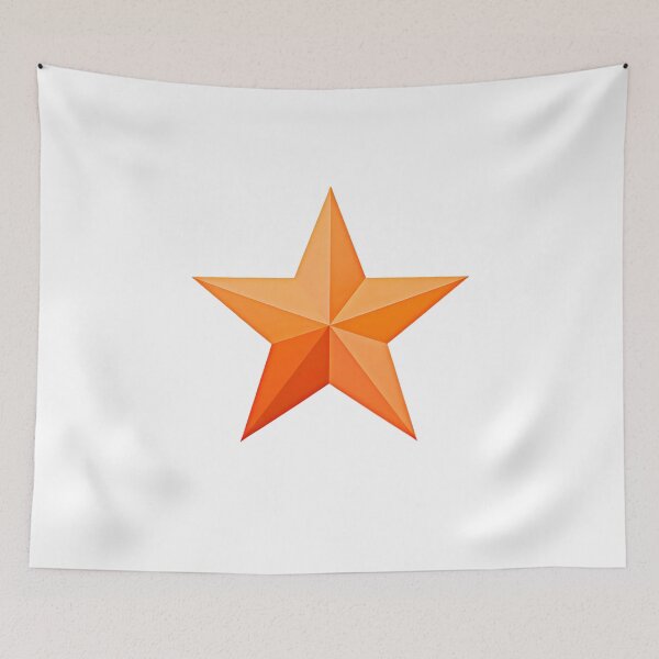 Item preview, 3D Orange Geometric Star – Modern Minimalist Design designed and sold by Kavya Art.