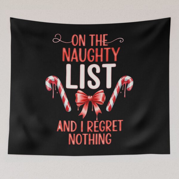 Item preview, On The Naughty List And I Regret Nothing Water Color Funny Xmas designed and sold by KristenosNehk.
