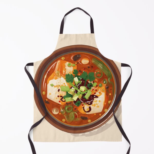 Item preview, Sopa de pescado agridulce de Sichuan: una vibrante ilustración de comida china designed and sold by loccotown168.
