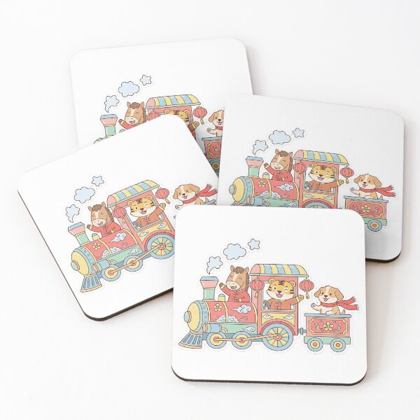 Item preview, Cute Zodiac Animals Train Ride designed and sold by JessieJoyStudio.