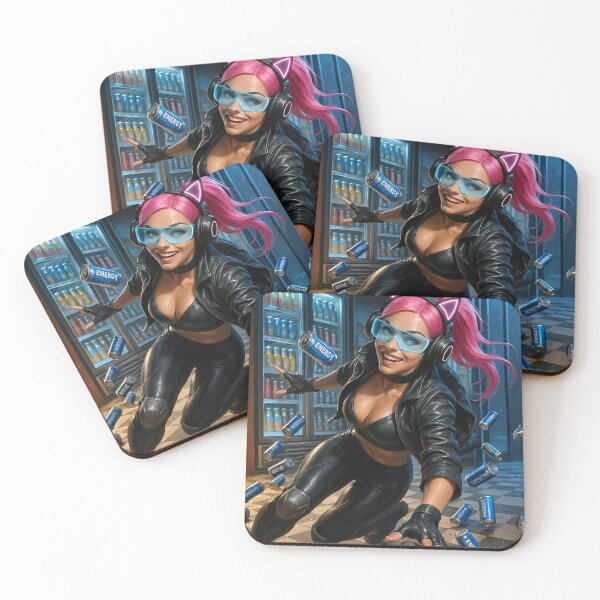 Item preview, CathryneDelamort cyber cat ears bodega energy cans designed and sold by CathryneDelamort.