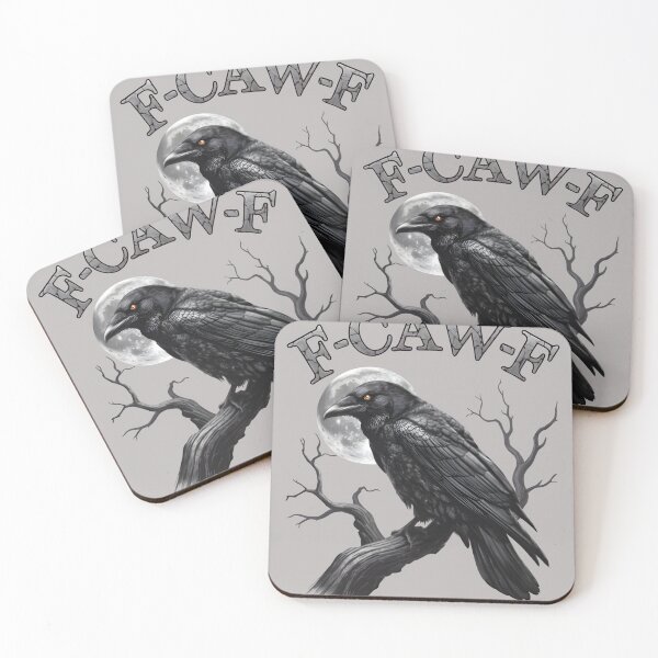 Item preview, Black Crow, F-Caw-F Funny Black Bird moon Gothic Adult Humor designed and sold by mjohnson9.