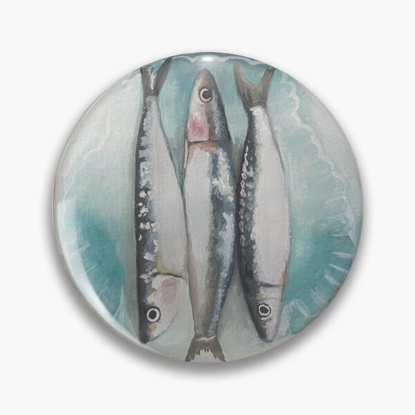 Item preview, sardines gouache painting designed and sold by June Clancy.