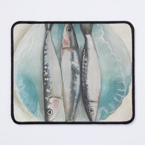 Item preview, sardines gouache painting designed and sold by June Clancy.