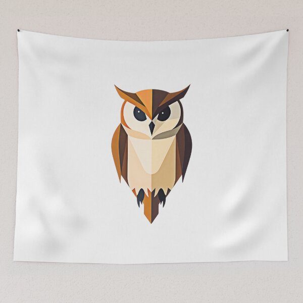 Item preview, Geometric Owl – Modern Polygonal Art designed and sold by Kavya Art.