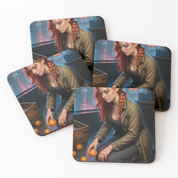 Item preview, Rowan Fletcher rainy bodega orange trench designed and sold by CathryneDelamort.