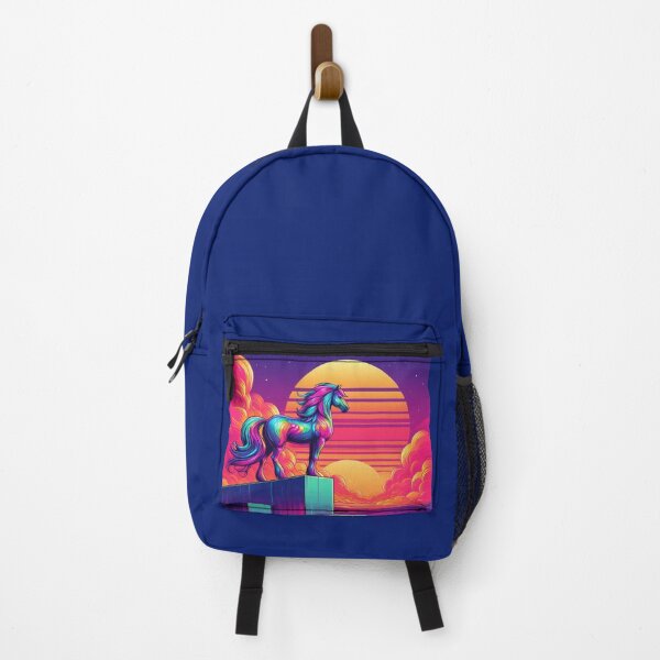 Item preview, Neon Fantasy Horse – Dual Sun Surreal Dreamscape designed and sold by Dogandesighn.