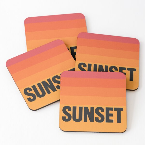 Item preview, “Retro Sunset Stripes – Pink Orange Bold Typography” designed and sold by Graphic  Grove.
