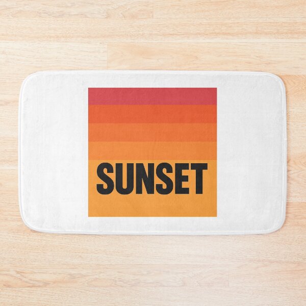 Item preview, “Retro Sunset Stripes – Pink Orange Bold Typography” designed and sold by Graphic  Grove.
