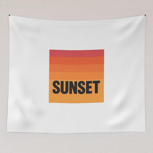 Item preview, “Retro Sunset Stripes – Pink Orange Bold Typography” designed and sold by Graphic  Grove.