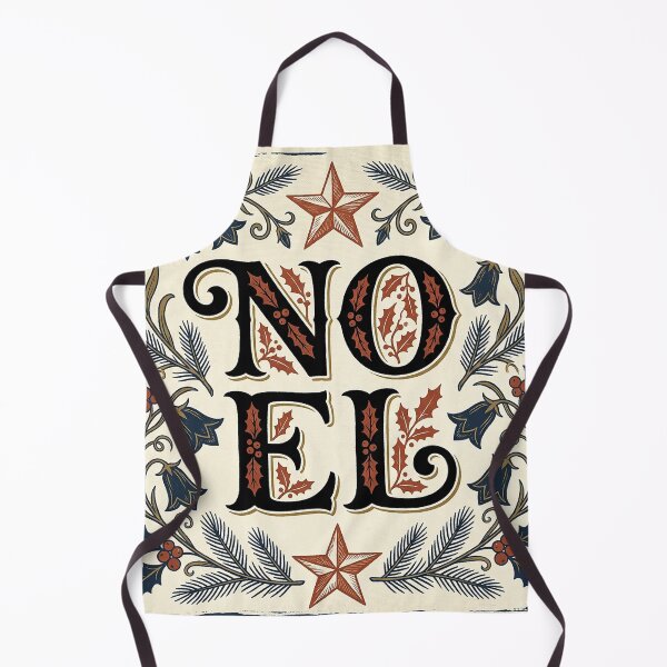 Item preview, Vintage Folk Art Noel Typography with Holly Border designed and sold by zzz888.
