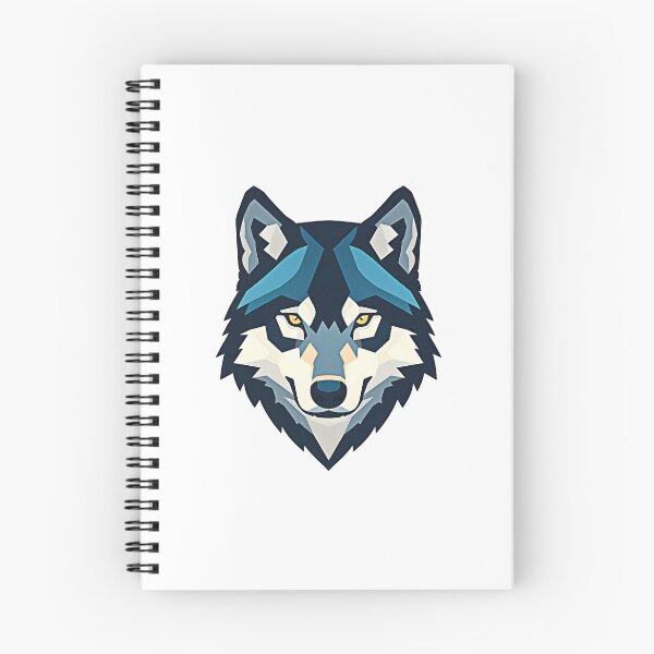Item preview, Geometric Wolf Head – Blue Polygonal Animal Design designed and sold by Kavya Art.