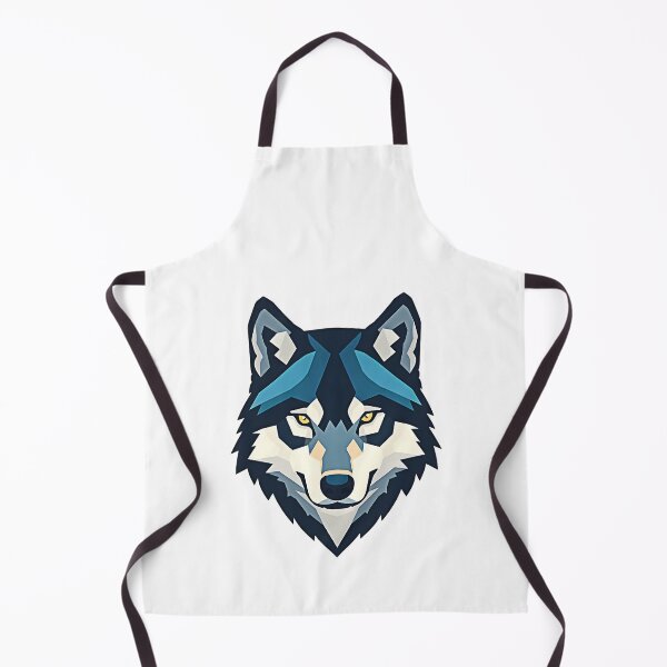 Item preview, Geometric Wolf Head – Blue Polygonal Animal Design designed and sold by Kavya Art.