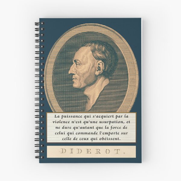 Item preview, Denis Diderot quote: La puissance qui s'acquiert par la violence n'est qu'une usurpation,  designed and sold by artbleed.