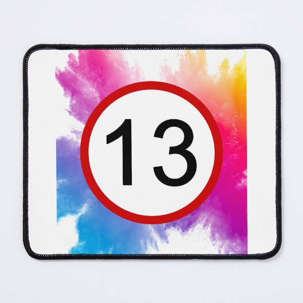 Item preview, 13, Thirteen, Road Sign, Age Sign, Birthday, Rainbow designed and sold by AASparksDesigns.