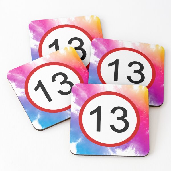 Item preview, 13, Thirteen, Road Sign, Age Sign, Birthday, Rainbow  designed and sold by AASparksDesigns.