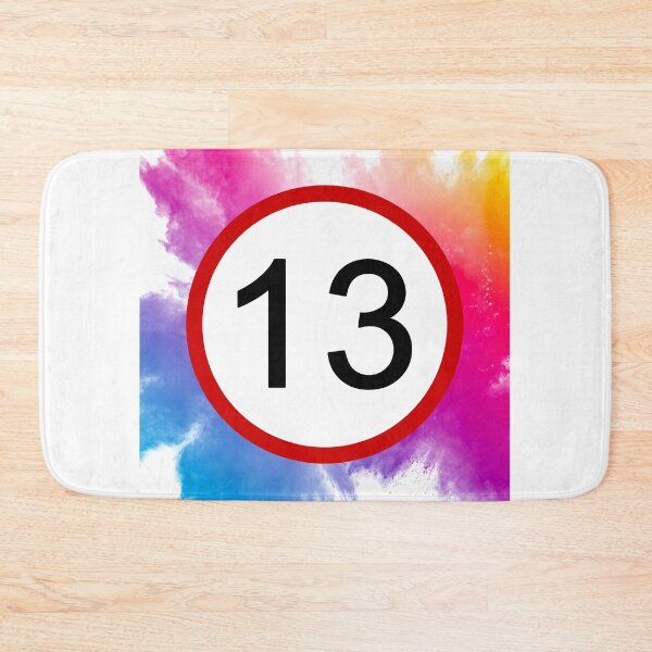 Item preview, 13, Thirteen, Road Sign, Age Sign, Birthday, Rainbow  designed and sold by AASparksDesigns.